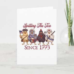 Grappige 4 juli kippen die thee morsen sinds 1773 kaart