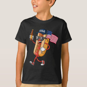 Grappige 4 juli Onafhankelijkheidsdag Hot Dog Wien T-shirt