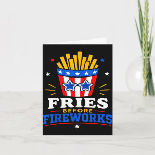 Grappige 4 juli patriottische frietjes fastfood kaart