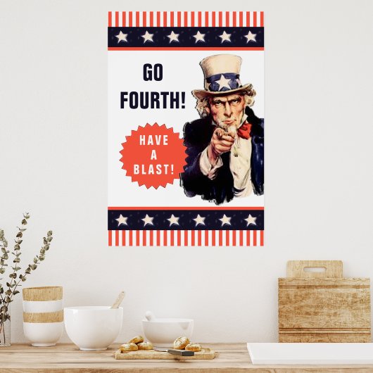 Grappige 4 juli poster (Keuken)
