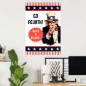 Grappige 4 juli poster (Thuiskantoor)