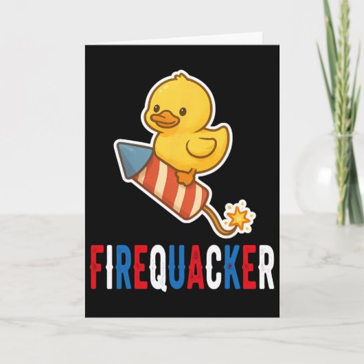 Grappige 4 juli rubber eend vuurwerk ' Patriot Kaart (Voorkant)