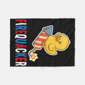 Grappige 4 juli rubberen eend vuurwerk 'Patriot Fleece Deken (Voorkant (Horizontaal))