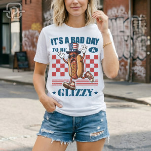 Grappige 4 juli slechte dag om een Glizzy Hot Dog T-shirt