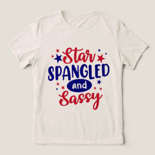 Grappige 4 juli Ster met Patriottische pit Tri-Blend Shirt