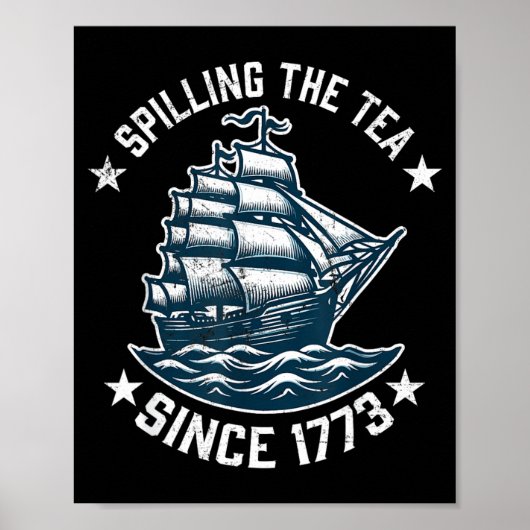 Grappige 4 juli thee morsen sinds 1773 poster (Voorkant)