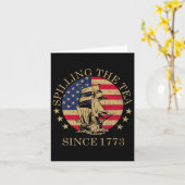 Grappige 4 juli Thee Morsen Sinds 1773 Vier Kaart (Gele Bloem)