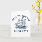 Grappige 4 juli Thee Morsen Sinds 1773 Vier Kaart (Gele Bloem)
