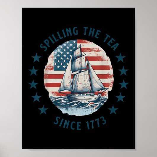 Grappige 4 juli thee morsen sinds 1773 Vier Poster (Voorkant)