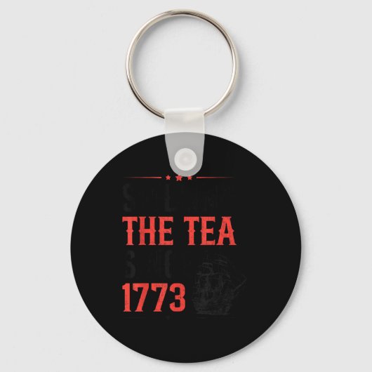 Grappige 4 juli Thee Morsen Sinds 1773 Vier Sleutelhanger (Voorkant)