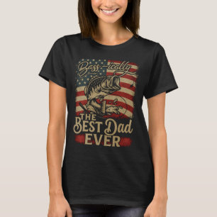 Grappige 4 juli vissen vader cadeau baars t-shirt