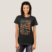 Grappige 4 juli vissen vader cadeau baars t-shirt (Voorkant volledig)