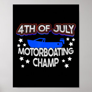 Grappige 4 juli volwassen humor voor mannen motorb poster