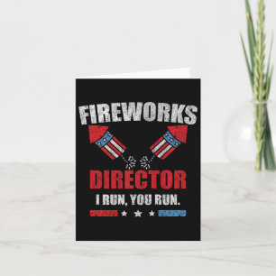 Grappige 4 juli vuurwerk regisseur ik ren jij rent kaart