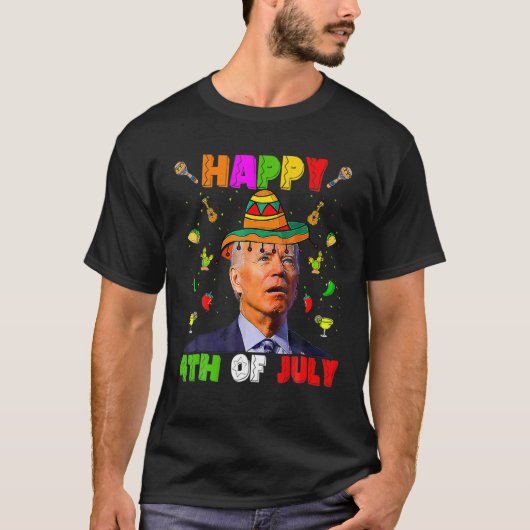 grappige 4e juli : vrolijke vierde van de cinco de t-shirt (Voorkant)