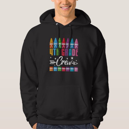 Grappige 4e klas bemanning vierde klas studenten t hoodie (Voorkant)