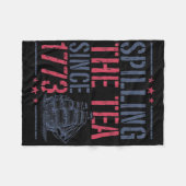 Grappige 4th of July morsen van de thee sinds 1773 Fleece Deken (Voorkant (Horizontaal))