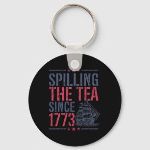 Grappige 4th of July morsen van de thee sinds 1773 Sleutelhanger