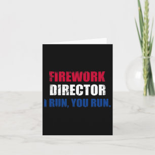 Grappige 4th of July Vuurwerk Regisseur Funshirt G Kaart