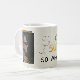 Grappige 50 Dus Wat Aangepaste Foto Verjaardag Koffiemok