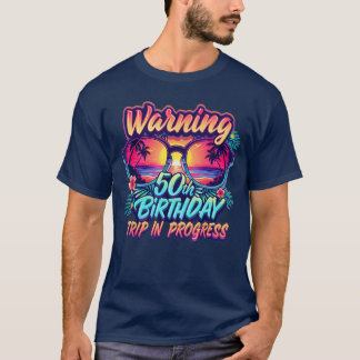 Grappige 50 Jaar Oude Waarschuwing 50ste Verjaarda T-shirt