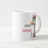 Grappige 50 Plus Kat Veroudering Grote Koffiekop (Voorkant rechts)