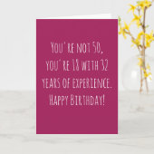 Grappige 50e op tekst gebaseerde verjaardag kaart (Gele Bloem)