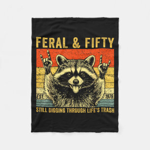 Grappige 50e verjaardag est 1976 wild & vijfti fleece deken