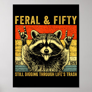 Grappige 50e verjaardag est 1976 wild & vijfti poster