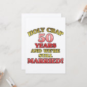 Grappige 50e verjaardag kaart (Voorkant / Achterkant in situ)