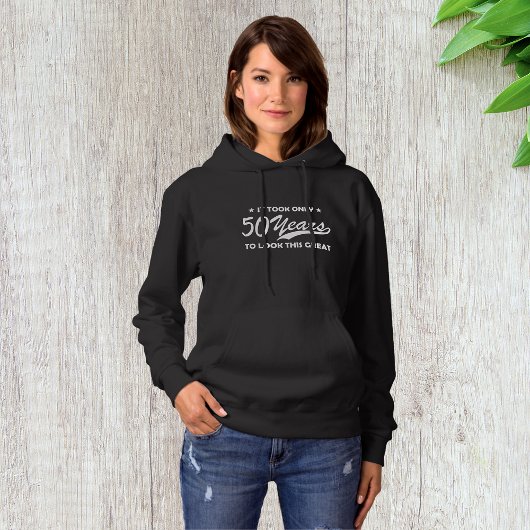 Grappige 50e verjaardag Retro typografie Hoodie