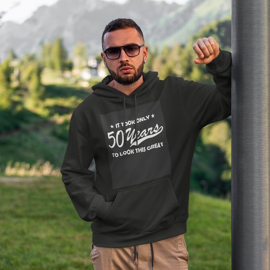 Grappige 50e verjaardag Retro typografie Hoodie
