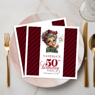 Grappige 50e verjaardag servetten Oude dame feest