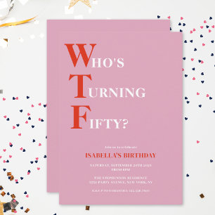 Grappige 50e verjaardag WTF Humoristisch Kaart