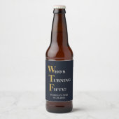 Grappige 50e verjaardag WTF Humoristische Custom Bier Etiket (Voorkant)