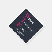 Grappige 50e verjaardag WTF Humoristische Marine B Servet (Hoek)