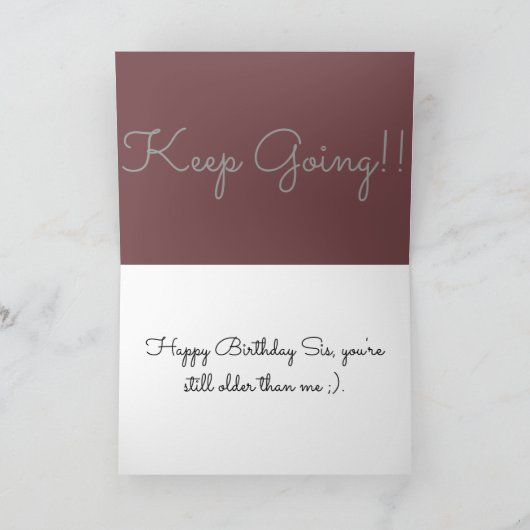 grappige 50e verjaardagskaart kaart (Binnen)