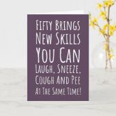 Grappige 50e verjaardagskaarten Humor Grappig 50 J Kaart (Gele Bloem)