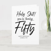 Grappige 50ste Gelukkige Verjaardag Vijftigste voo Kaart (Voorkant)