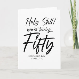 Grappige 50ste Gelukkige Verjaardag Vijftigste voo Kaart