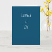 Grappige 50ste verjaardag | Halfweg naar 100! Kaart (Gele Bloem)