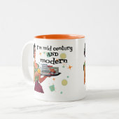 Grappige 50ste verjaardag retro tweekleurige koffiemok (Voorkant links)