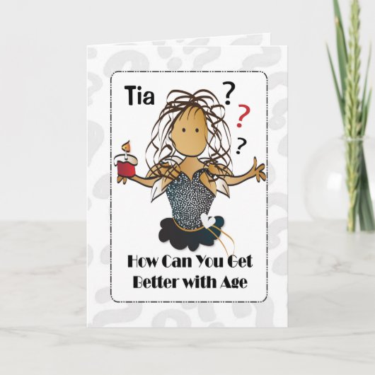 Grappige 50ste verjaardag Sweet Etnisch Vrouw Cart Kaart (Voorkant)