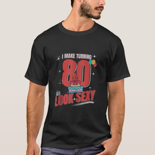 Grappige 50ste verjaardag viering maken 80 look se t-shirt (Voorkant)