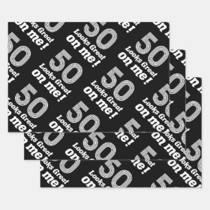 Grappige 50ste verjaardag voor haar inpakpapier vel