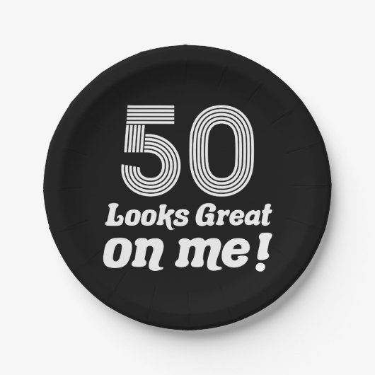 Grappige 50ste verjaardag voor haar papieren bordje (Voorkant)