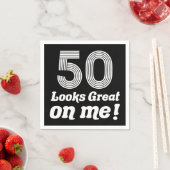 Grappige 50ste verjaardag voor haar servet (Insitu)