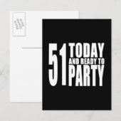 Grappige 51e verjaardag: 51 Vandaag en klaar om te Uitnodiging Briefkaart (Voorkant / Achterkant)