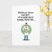 Grappige 51ste verjaardag kaart (Gele Bloem)