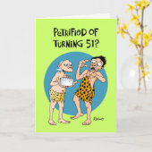 Grappige 51ste verjaardag kaart (Gele Bloem)